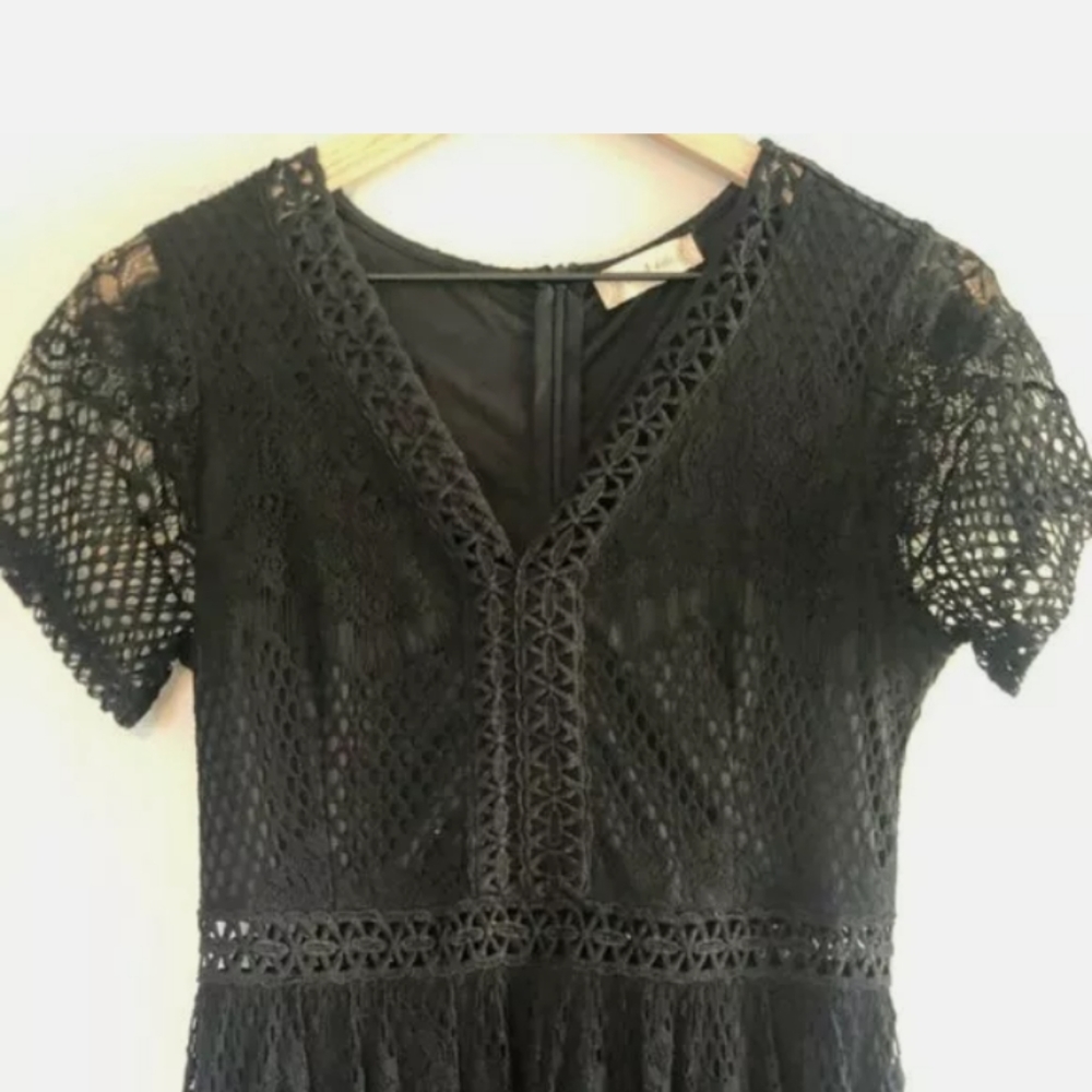 Altar'd State Maxi Dress,Black lace Large - Picture 13 of 14